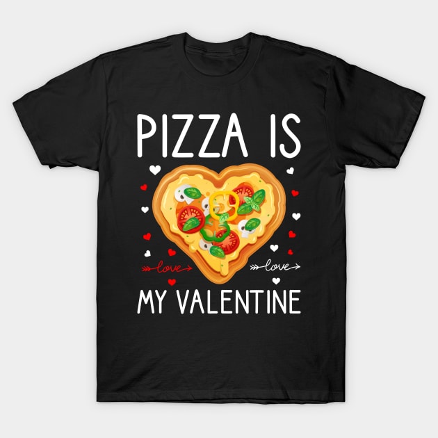 Pizza Is My Valentine Funny Valentines Day Gifts Boys Kids T-Shirt by DragonTees